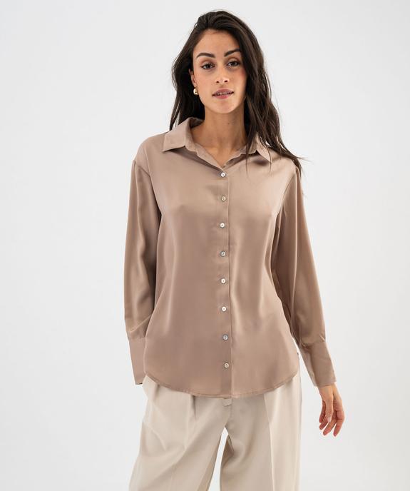 Chemise en matière satinée femme vue5 - GEMO(FEMME PAP) - GEMO