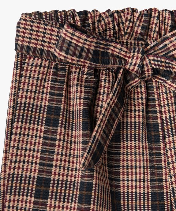 Short fille à motif tartan avec ceinture vue2 - GEMO (ENFANT) - GEMO