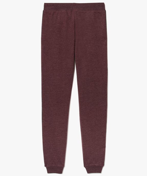 Pantalon de jogging chiné avec bandes en velours vue2 - GEMO (JUNIOR) - GEMO