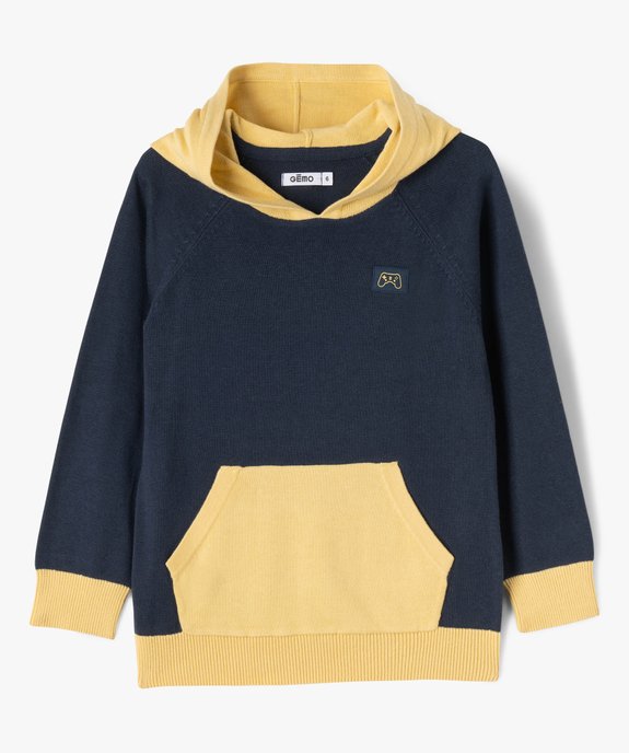 Pull à capuche et poche kangourou garçon vue1 - GEMO (ENFANT) - GEMO