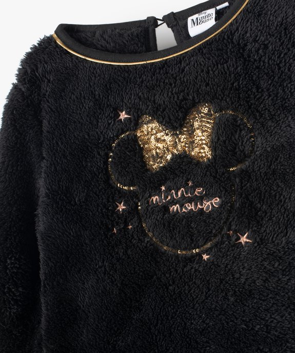 Sweat fille en maille peluche motif Minnie brillant - Disney vue2 - MINNIE - GEMO