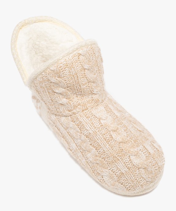 Chaussons bottillons en lainage doublés sherpa femme vue5 - GEMO(HOMWR FEM) - GEMO