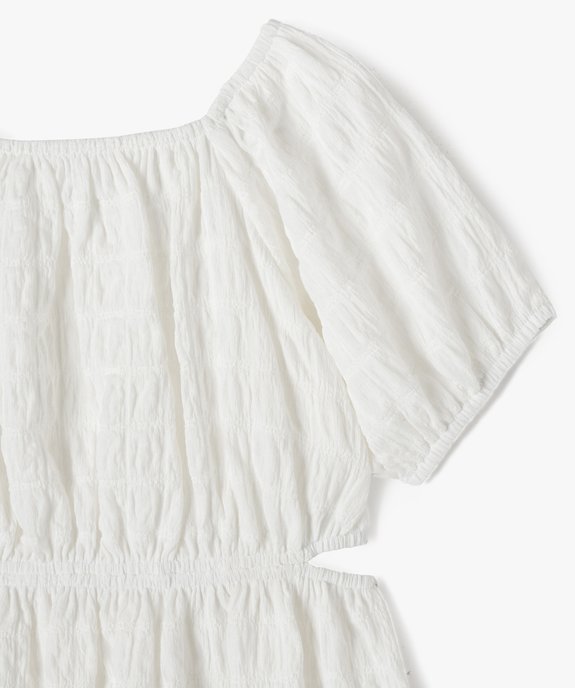 Robe à manches courtes avec ouvertures à la taille fille vue2 - GEMO 4G FILLE - GEMO