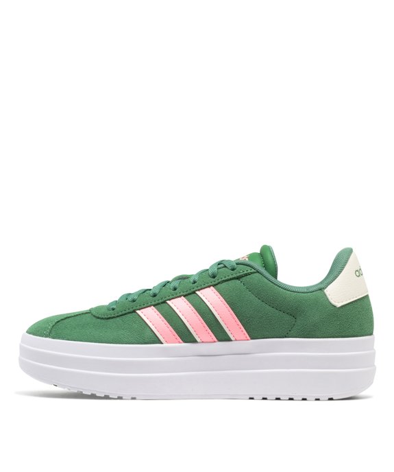 Baskets femme en cuir lisse avec semelle plateforme VL Court bold - Adidas vue10 - ADIDAS - GEMO