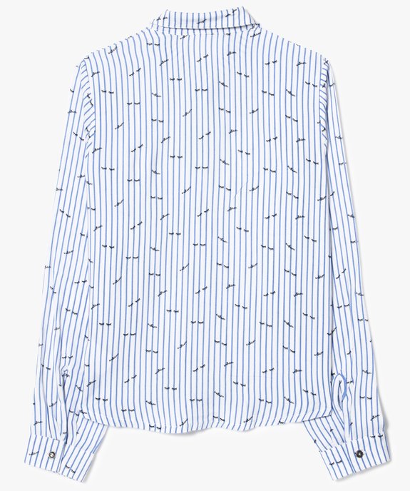 Chemise fluide boutonnée à motifs vue3 - GEMO (JUNIOR) - GEMO