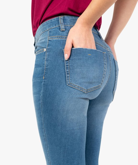 Jean Skinny taille normale délavé femme vue2 - GEMO 4G FEMME - GEMO