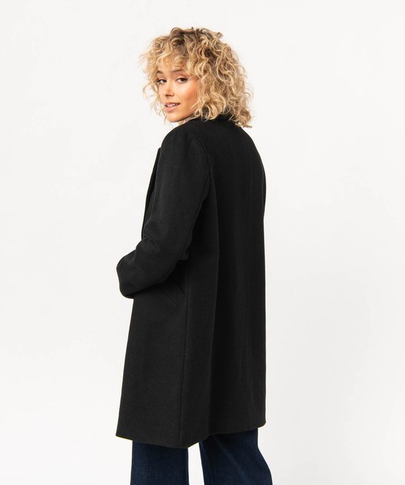 Manteau long à col tailleur femme vue3 - GEMO 4G FEMME - GEMO