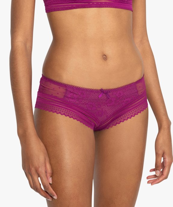 Shorty en dentelle et tulle vue1 - GEMO(HOMWR FEM) - GEMO