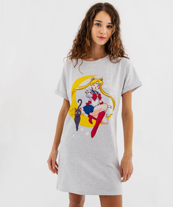 Chemise de nuit à manches courtes imprimée femme - Sailor Moon vue1 - SAILOR MOON - GEMO