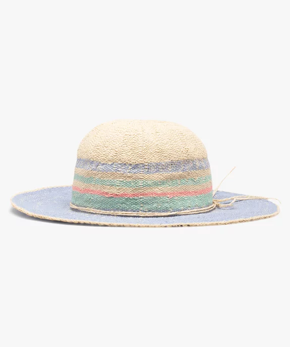 Chapeau femme forme capeline en paille vue1 - GEMO (ACCESS) - GEMO