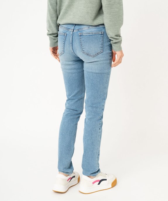 Jean slim taille normale en denim extensible femme vue3 - GEMO(FEMME PAP) - GEMO