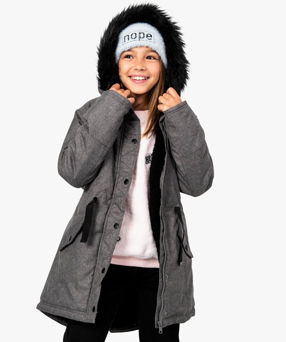 Parka e sherpa avec capuche ourlée de  vue1 - GEMO (JUNIOR) - GEMO