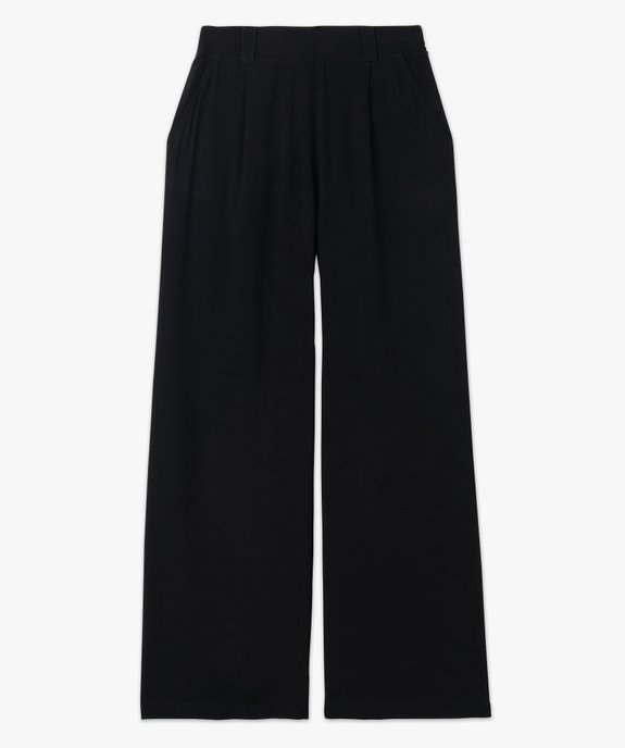 Pantalon large et fluide à taille haute femme vue4 - GEMO 4G FEMME - GEMO