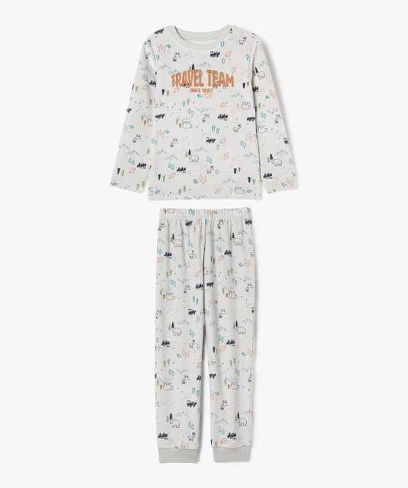 Pyjama en velours thème montagne garçon vue1 - GEMO (ENFANT) - GEMO