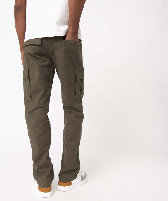 Pantalon homme coupe cargo en coton stretch vue3 - GEMO 4G HOMME - GEMO