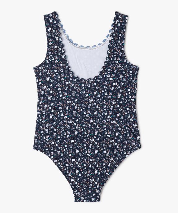 Maillot de bain une pièce à motifs fleuris fille vue3 - GEMO 4G FILLE - GEMO