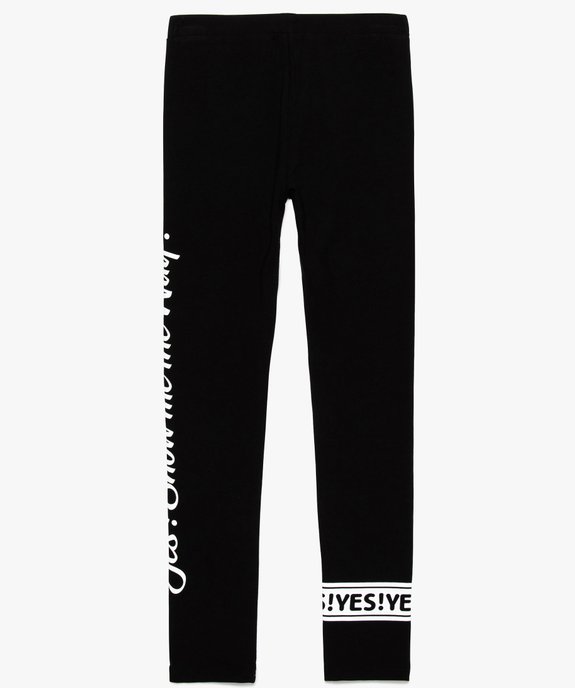 Legging de sport fille avec inscription sur le côté de la jambe vue3 - GEMO (JUNIOR) - GEMO