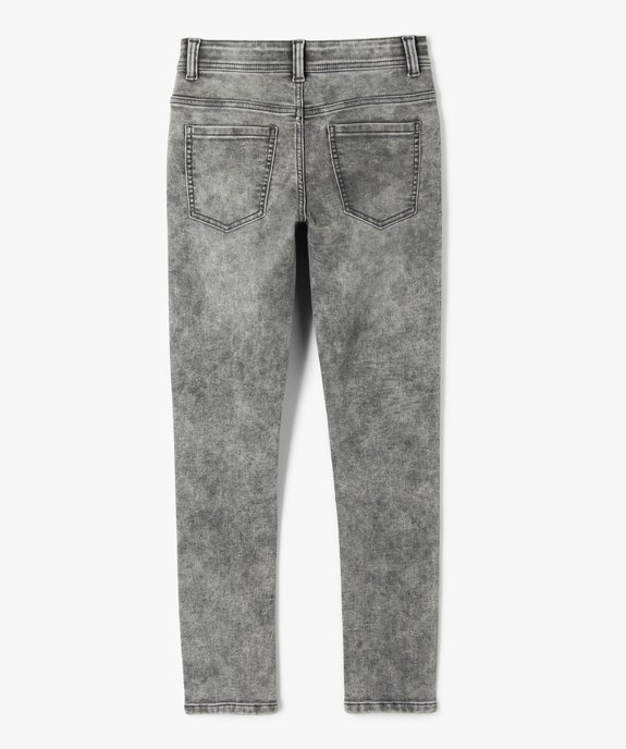 Jean garçon coupe Skinny coloris délavé vue3 - GEMO 4G GARCON - GEMO