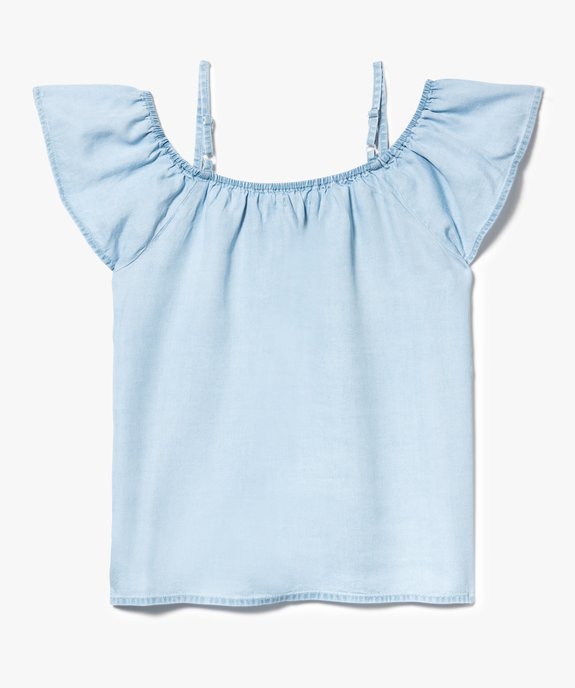 Blouse ample nouée devant avec épaules dénudées vue2 - GEMO (JUNIOR) - GEMO