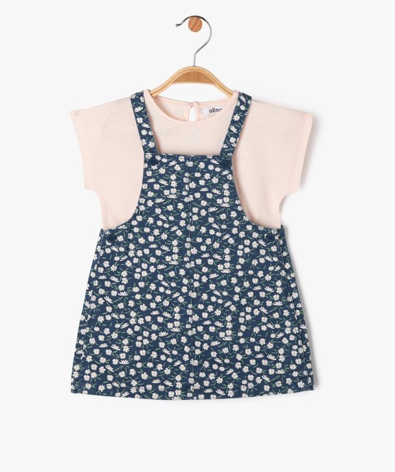 Ensemble 2 pièces robe + tee-shirt bébé fille vue1 - GEMO(BEBE DEBT) - GEMO