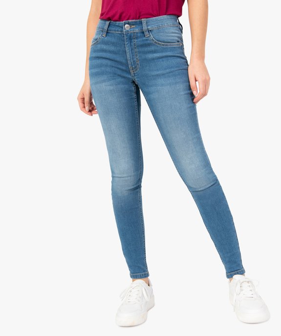 Jean Skinny taille normale délavé femme vue1 - GEMO 4G FEMME - GEMO