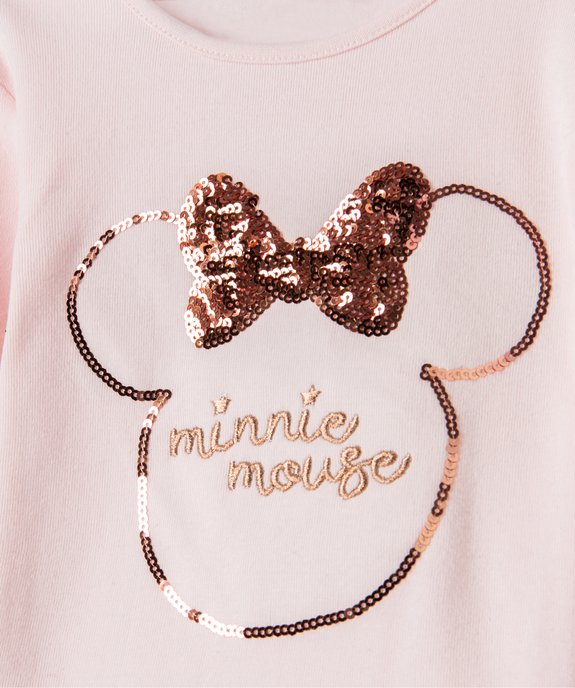 Tee-shirt fille avec motifs Minnie en sequins - Disney vue2 - MINNIE - GEMO