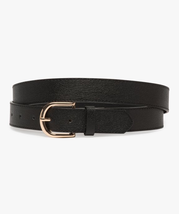 Ceinture femme en matière grainée avec boucle ovale en métal vue1 - GEMO (ACCESS) - GEMO