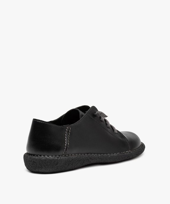 Derbies femme confort unis à lacets élastiques - Taneo vue4 - TANEO - GEMO