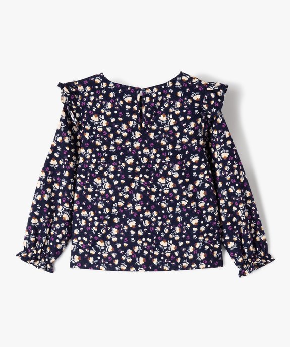 Chemise fleurie à manches longues fille - LuluCastagnette vue4 - LULUCASTAGNETTE - GEMO