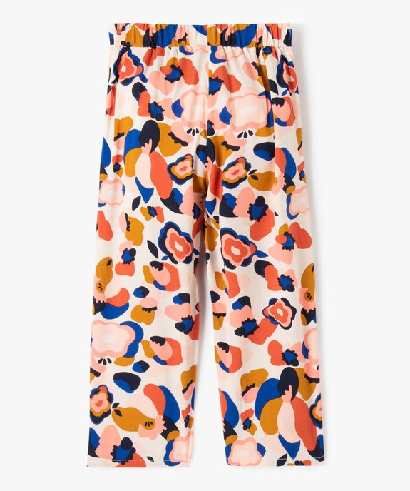 Pantalon fille large et fluide à motifs vue4 - GEMO (ENFANT) - GEMO