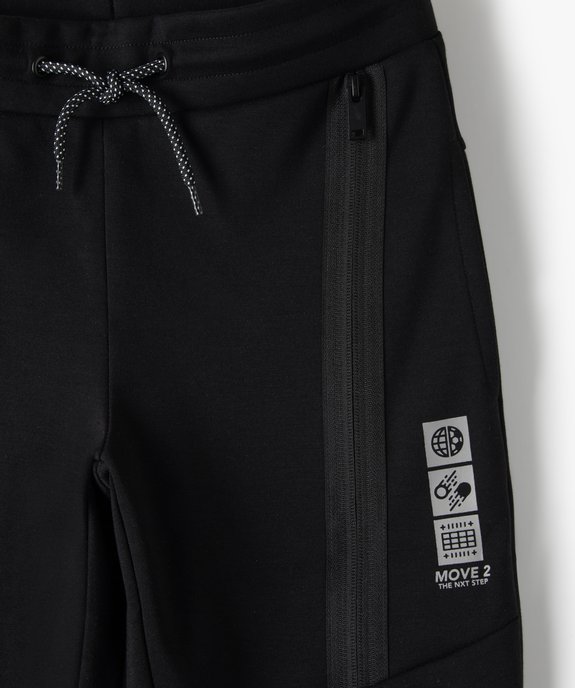 Pantalon de jogging garçon avec zips fantaisie sur l’avant vue3 - GEMO (ENFANT) - GEMO