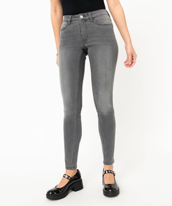 Jean Skinny taille normale délavé femme vue1 - GEMO 4G FEMME - GEMO