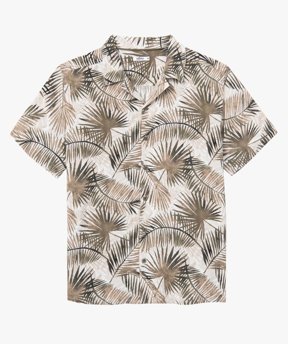 Chemise homme à manches courtes tropical en viscose fluide imprimée  vue4 - GEMO 4G HOMME - GEMO