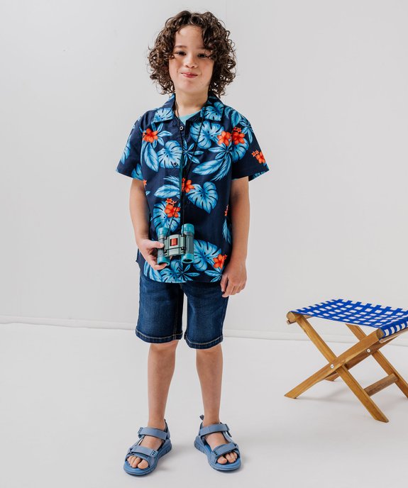 Chemise manches courtes imprimé tropical garçon vue1 - GEMO (ENFANT) - GEMO