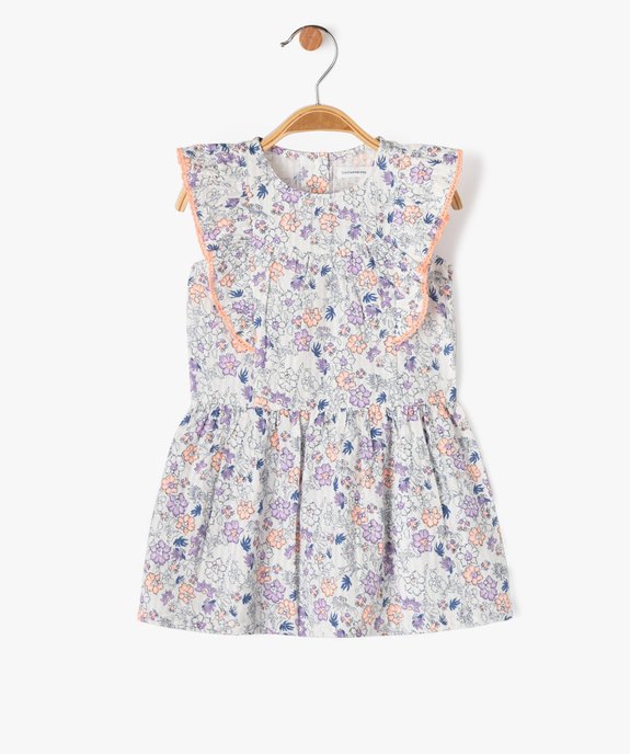 Robe fleurie avec volants sur les épaules bébé fille - LuluCastagnette vue1 - LULUCASTAGNETTE - GEMO