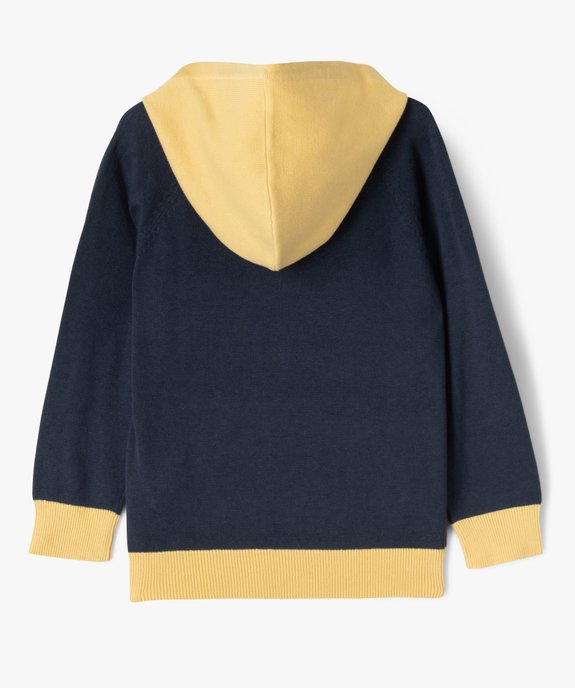 Pull à capuche et poche kangourou garçon vue3 - GEMO (ENFANT) - GEMO