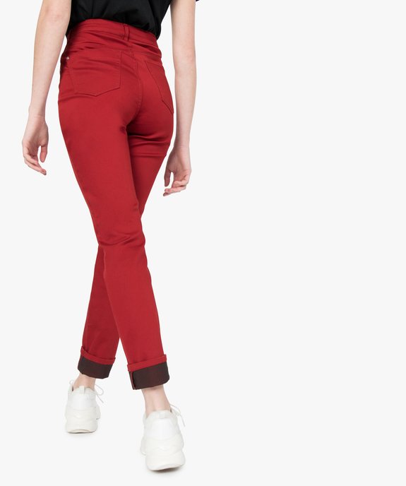 Pantalon femme coupe Regular en stretch vue3 - GEMO(FEMME PAP) - GEMO