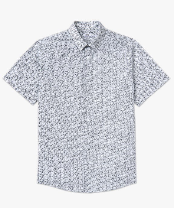 Chemise à manches courtes à micro-motifs homme vue4 - GEMO (HOMME) - GEMO