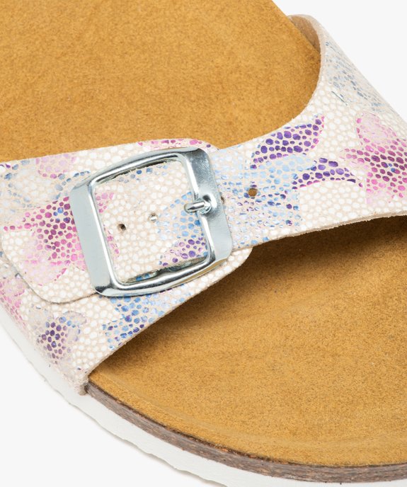 Mules femme plates à bride à motifs effet mosaïque  vue6 - GEMO (CASUAL) - GEMO