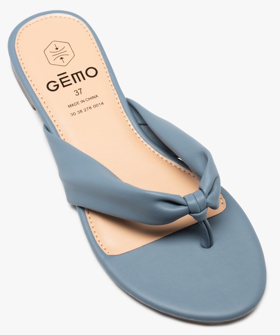 Tongs femme à talon plat et entre-doigts drapé vue5 - GEMO (CASUAL) - GEMO