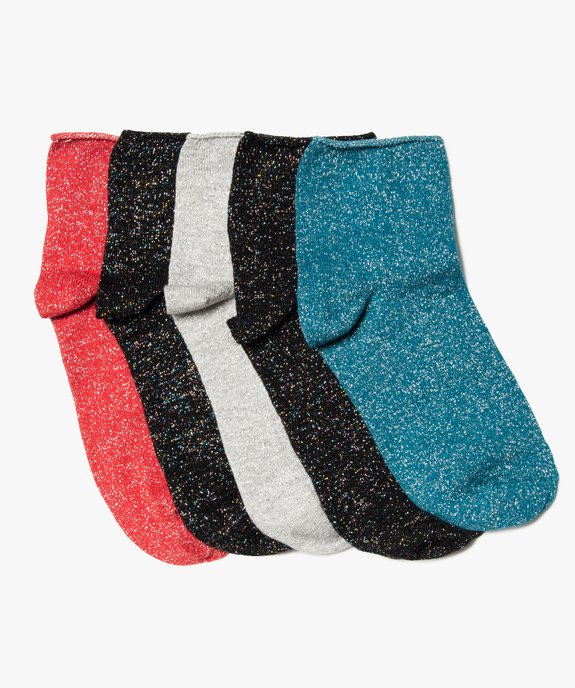 Chaussettes femme pailletées avec boite cadeau (lot de 5) vue1 - GEMO(HOMWR FEM) - GEMO