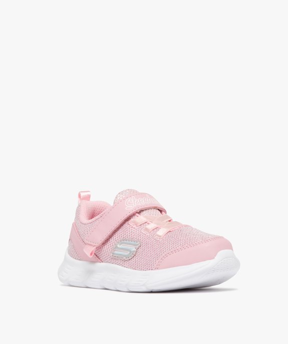 Baskets filles souples en mesh effet pailleté et à scratch - Skechers vue2 - SKECHERS - GEMO