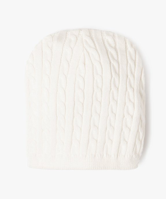 Bonnet fin en maille torsadée bébé vue1 - GEMO(BB COUCHE) - GEMO