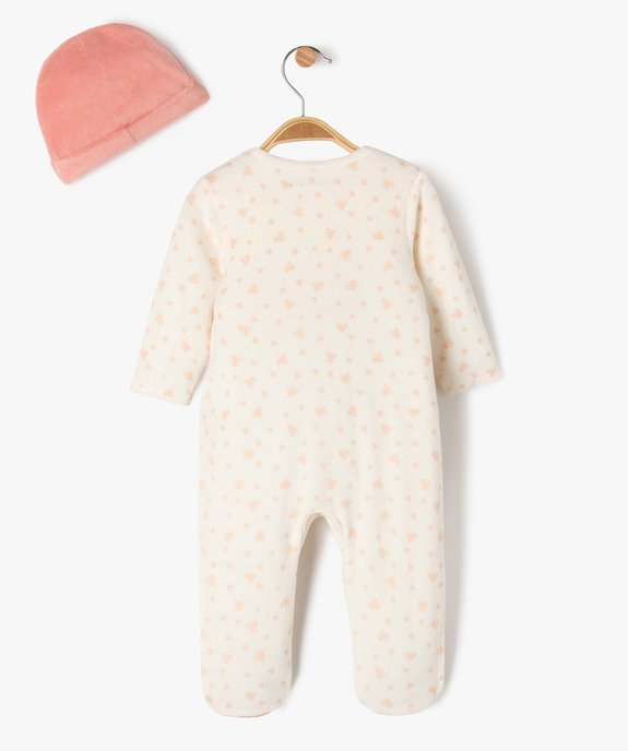 Pyjama en velours avec ouverture devant bébé - LuluCastagnette vue3 - LULUCASTAGNETTE - GEMO