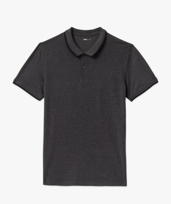 Polo à manches courtes et finitions fantaisie homme vue4 - GEMO 4G HOMME - GEMO