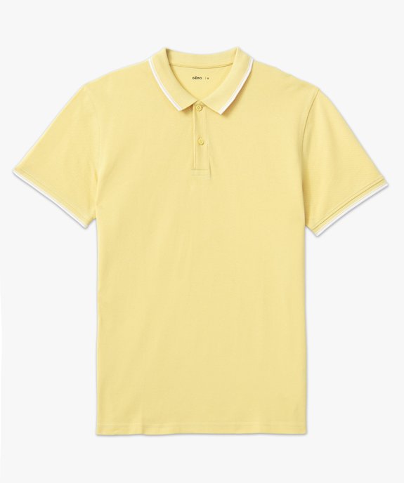 Polo à manches courtes et finitions fantaisie homme vue4 - GEMO 4G HOMME - GEMO