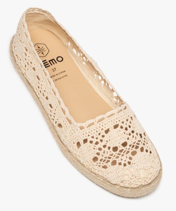 Ballerines femme style espadrilles dessus macramé vue5 - GEMO (SPORTSWR) - GEMO