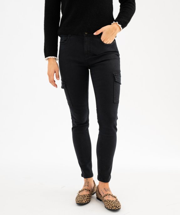 Jean cargo slim en coton stretch femme vue1 - GEMO 4G FEMME - GEMO