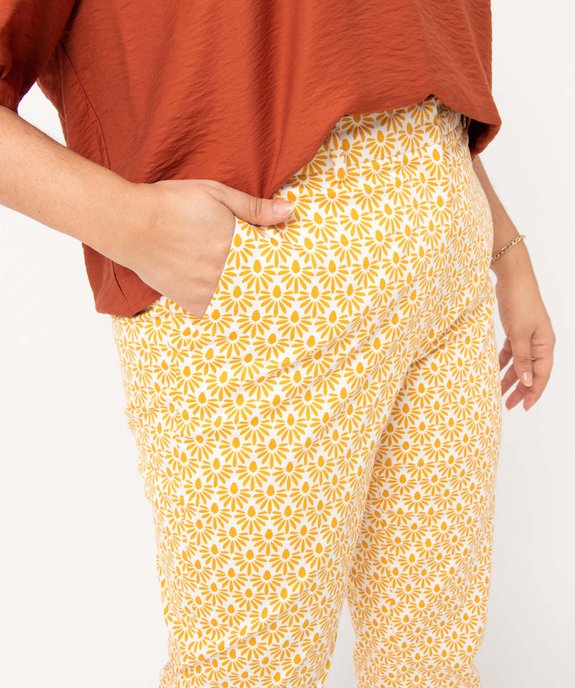 Pantalon femme grande taille extensible à motif vue6 - GEMO (G TAILLE) - GEMO