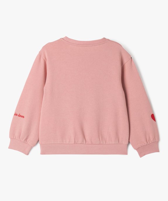 Sweat molletonné à motifs fille vue3 - GEMO (ENFANT) - GEMO